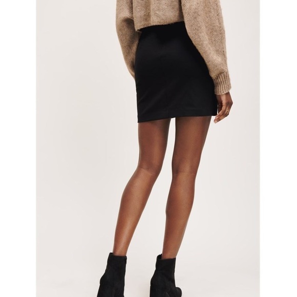 JUPE mini pdr skirt with slit - Picture 5 of 5